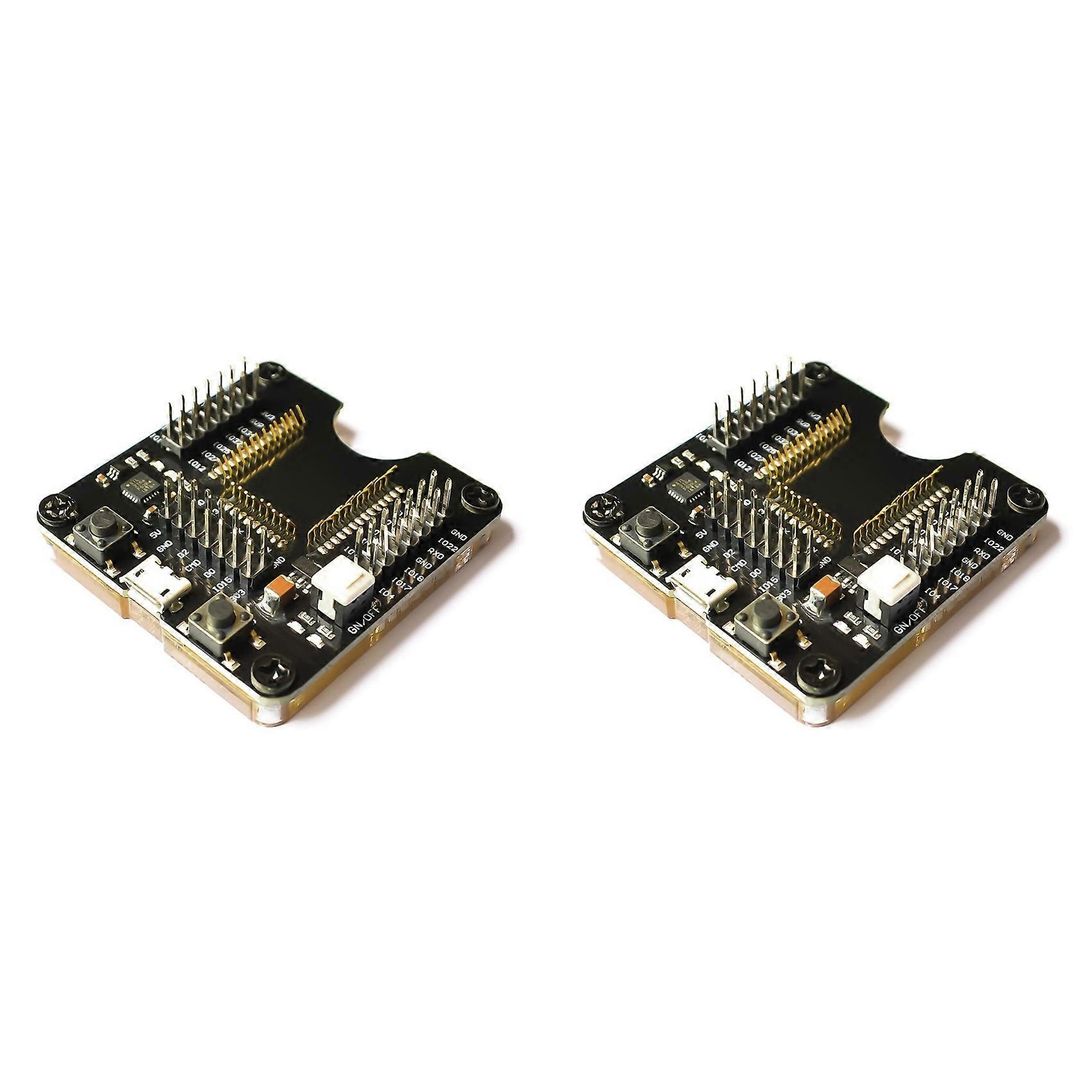 2X ESP32 Development Board Module Test Programmer Socket Burn Fixture Test Board for ESP-WROOM-32 Minimum System