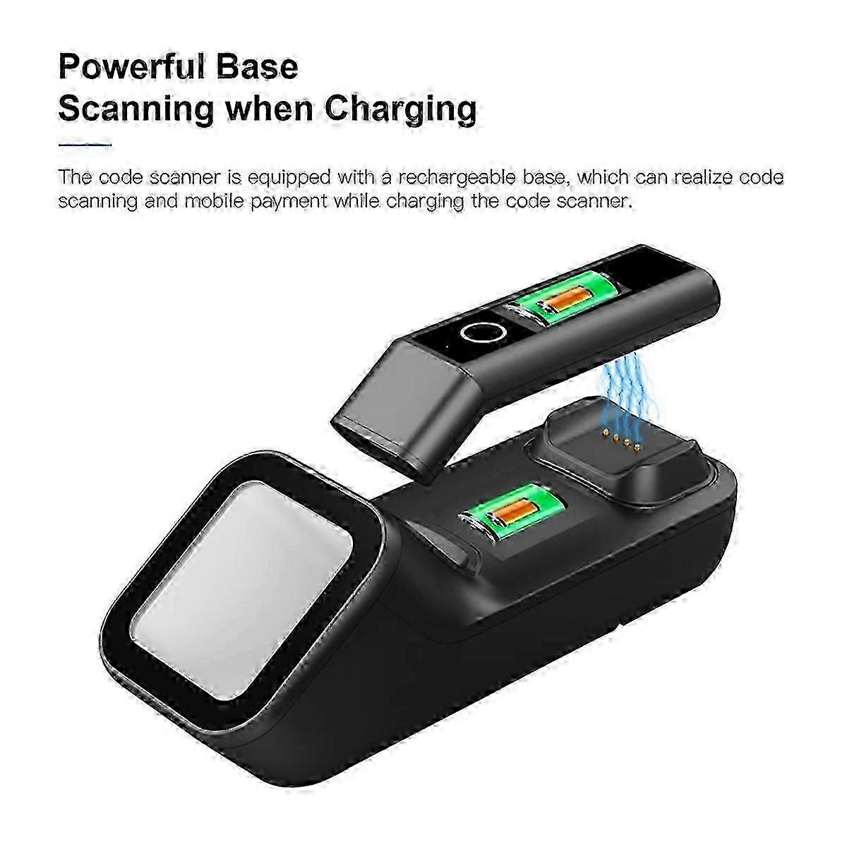 3 in 1 Barcode Scanner Handheld 2D/QR Bar Code Reader BT and 2.4G Wireless USB Wired Connection wit
