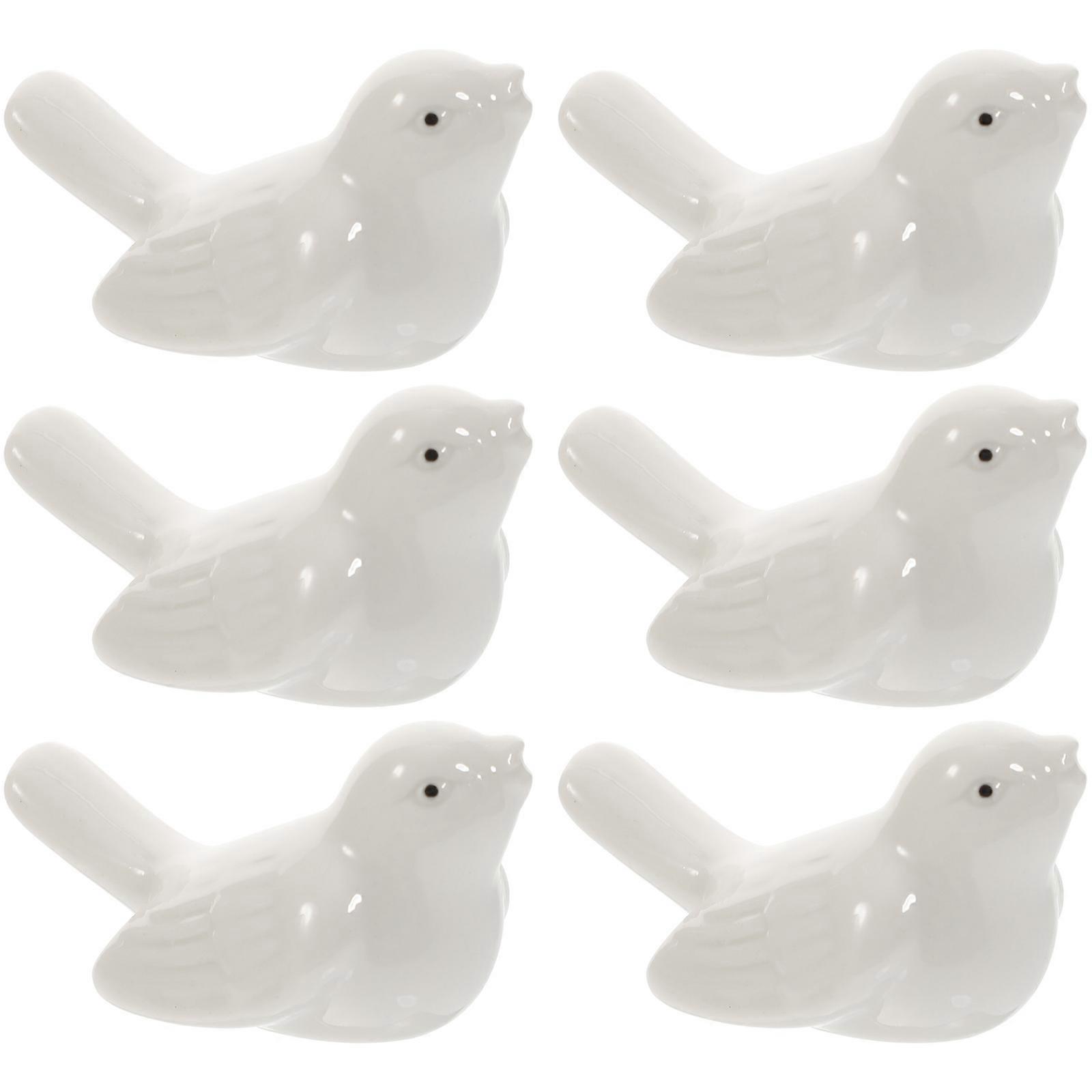Dining Table Bird Chopstick Rest Ceramic Holder for Kitchen 6Pcs