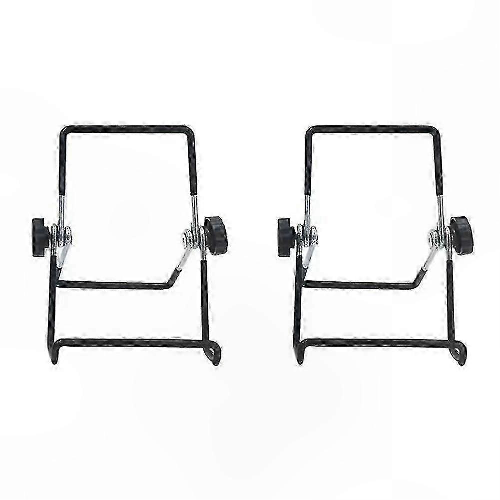 Stands for Solar Panels and Electronics, 2-Pack Adjustable Folding, Black, with 2 Mounting Brackets