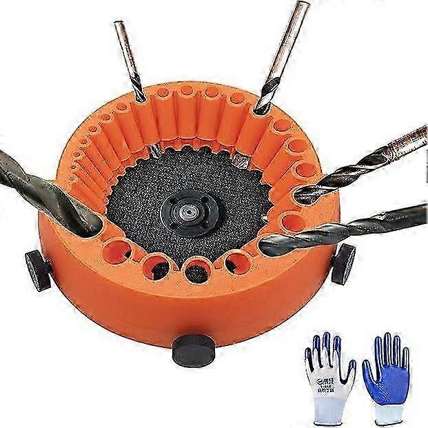 Drill bit sharpener, suitable compatible with all drill bits, 1/16" to 1/2" drill bit set - with gloves2280