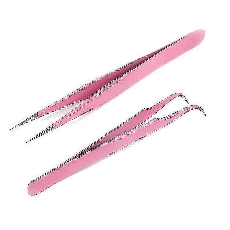 Dual-Function Eyelash Extension Tweezers