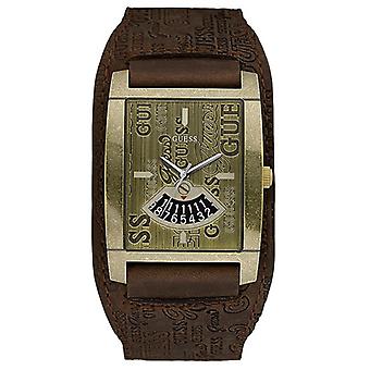 Guess cab watch strap watch for Men Analog Quartz with Cowhide Bracelet W11129G1