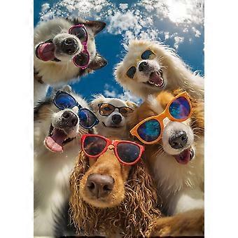 Dog Selfie Jigsaw Puzzles for Adults Puppy Road Trip Art Premiums GYU794
