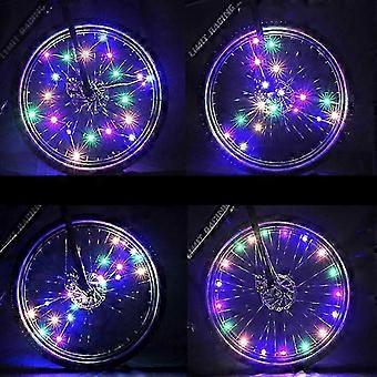 2-tire Pack Bike Wheel Lights - Impermeabile Led Bike Spoke Lights for Adult Bike / kids Bike Night Riding - 7 Colori Led Outdoor Bicycle Tire Safety Ligh