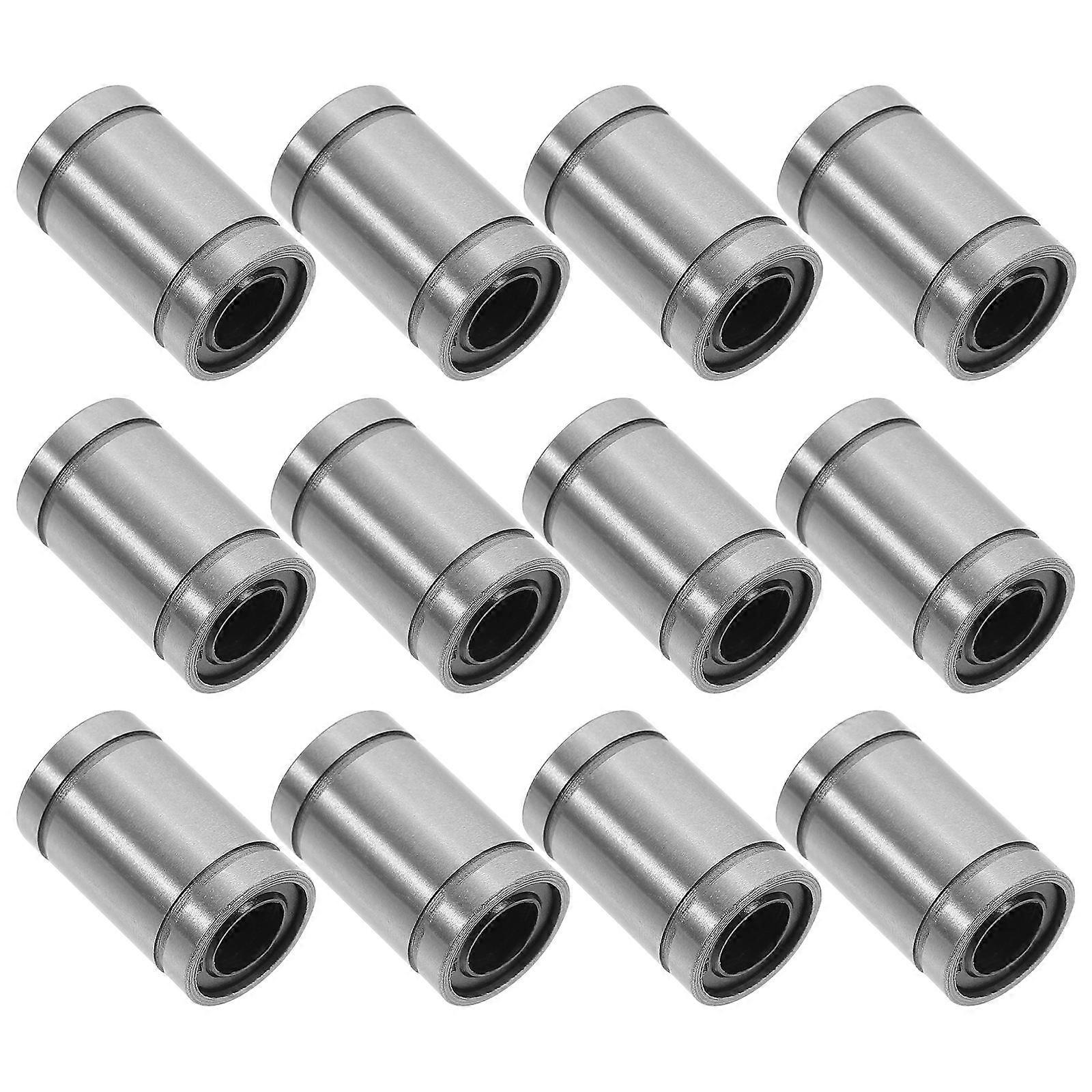 12Pcs Silver Printer Bushing Steel Linear Bearings for Printer Use