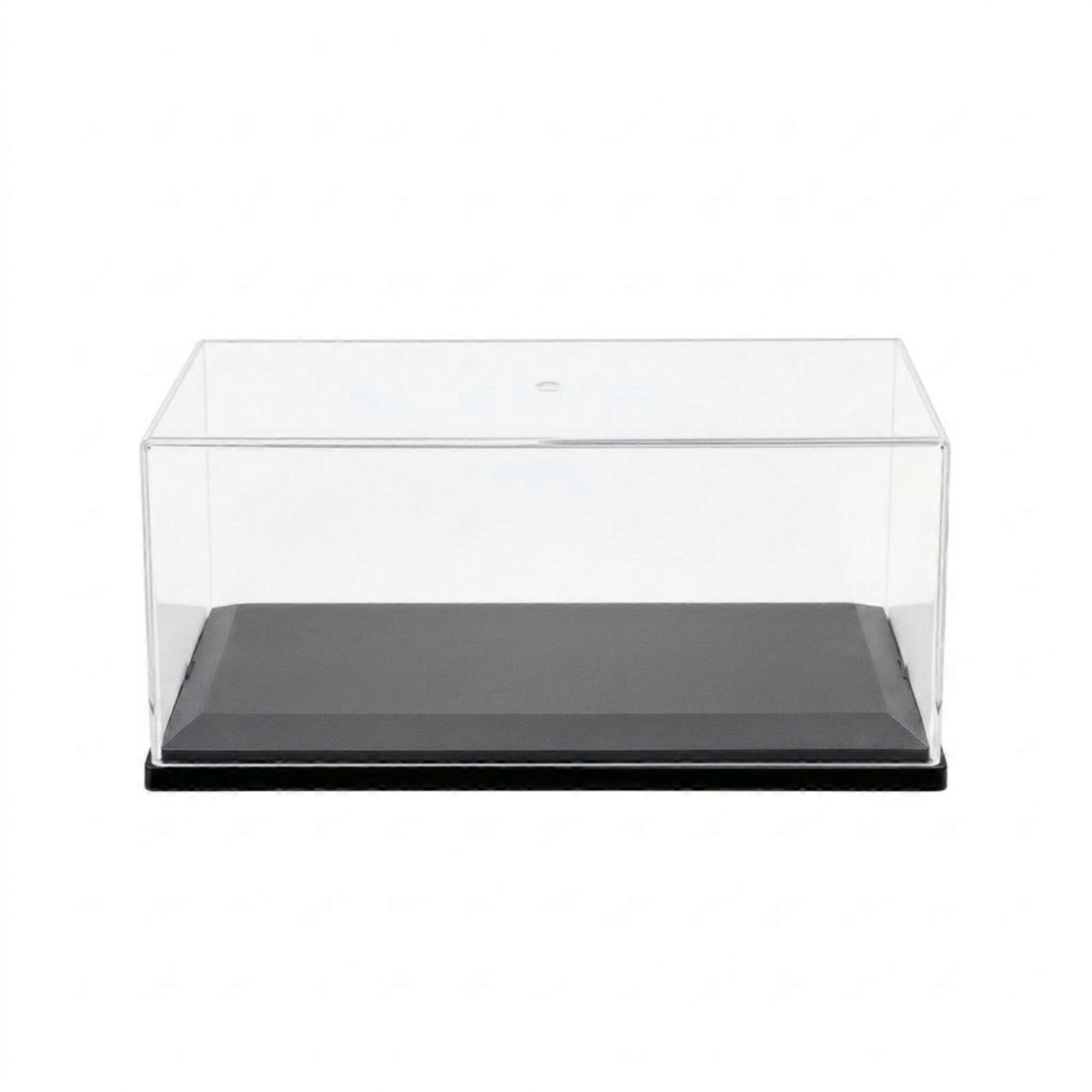 Model Car Display Case with Black Base Dustproof Model Car Display Case for Desk