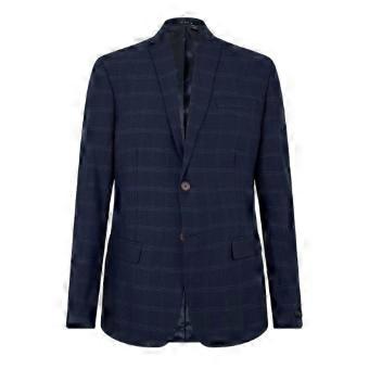 Ted Baker Mens Rust Plaid Flap Pocket Suit Jacket