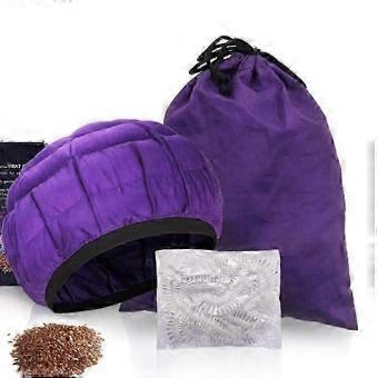 Cordless Deep Conditioning Heat Cap, Microwavable Treatment Steaming Heat Cap for Thermal Spa Curly-brnv