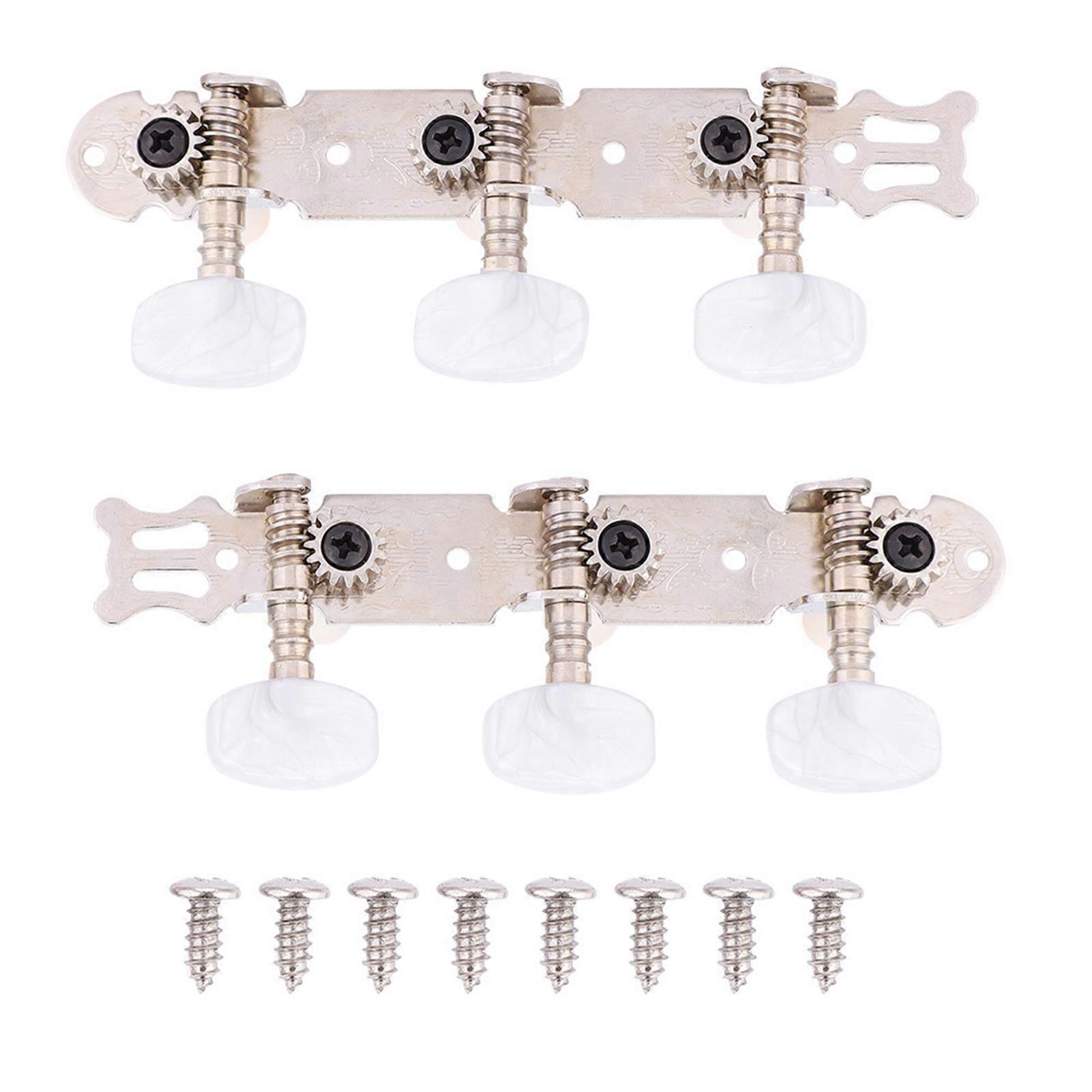 3+3 Silver Acrylic Classical Guitar Machine Heads