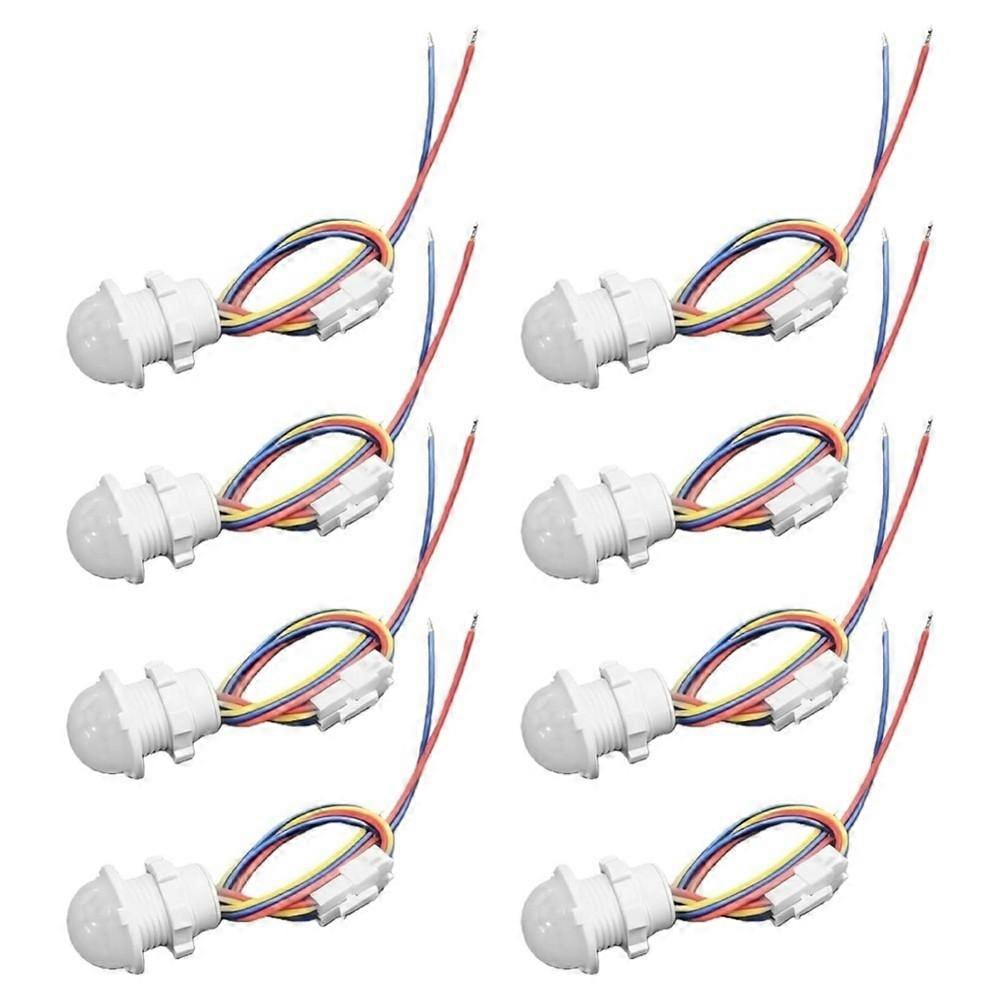 8pcs Motion Sensor Light Switch, PIR Sensor Smart Detection Switch, AC110-240V Ceiling or Wall Mount Smart Light Switch