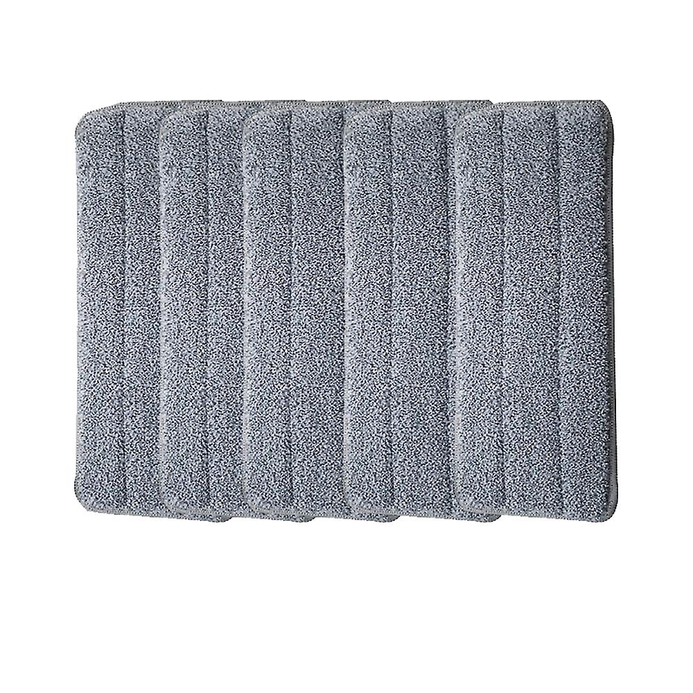 Mopp-Eimer-Stieltücher, Ersatz-Wischtuch-Set mit 4 grauen einfachen Mopps, Mopp-Set (5 Stück, grau)