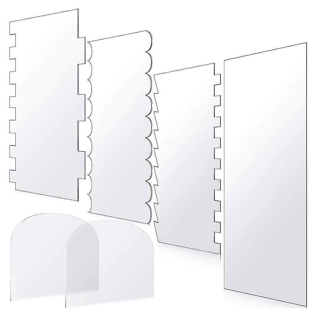 Transparent Cake Scrape Acrylic Variety Of Pattern Styles Cream Scraper Baking