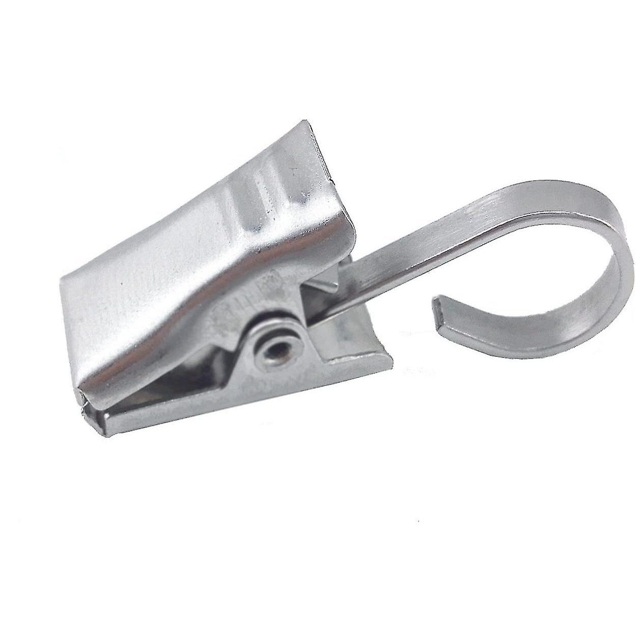 25 Pack Small Curtain Clips Hooks Wide Flat String Party Lights Hanger Wire Holder (silver)