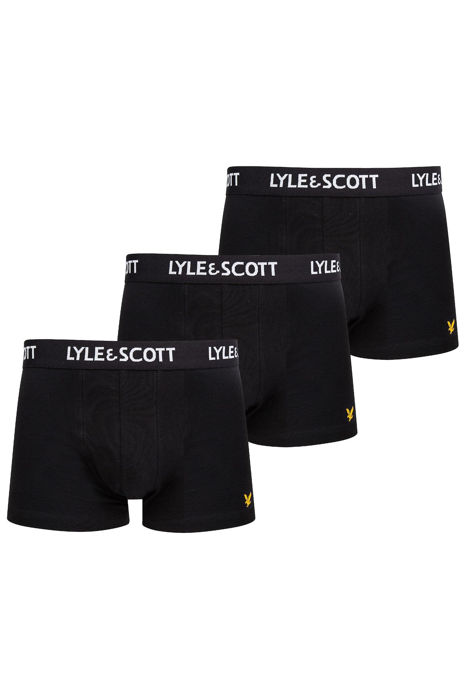 Lyle & Scott 3-pak Barclay Mænds Badebukser - Sort