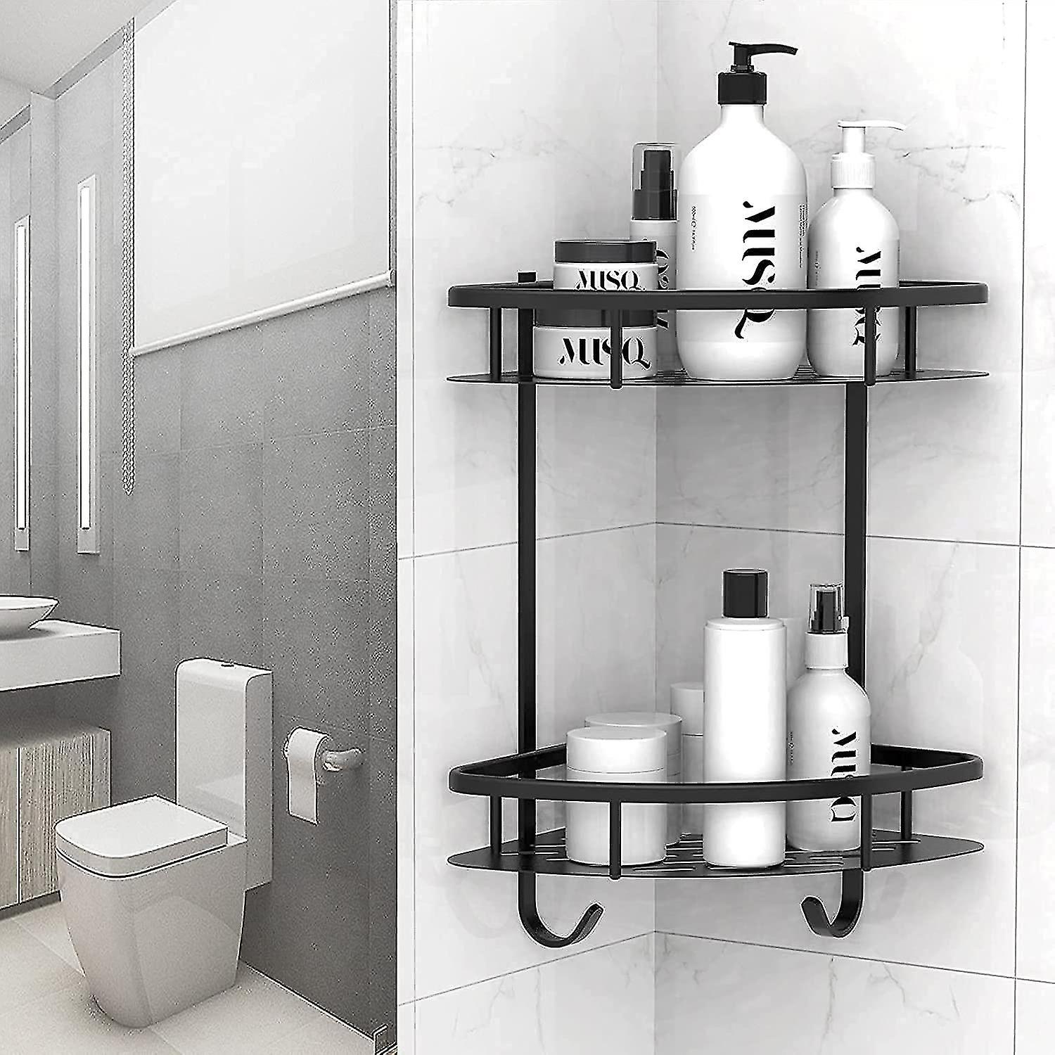 No Drilling Shower Shelf, Aluminum Alloy Bathroom Shower Gel Holder For ...