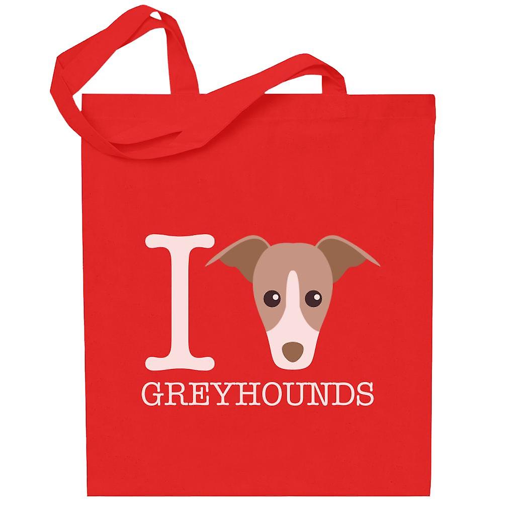 I Heart Greyhounds Totebag