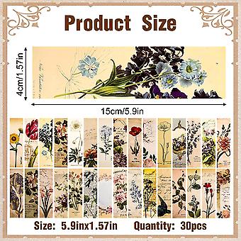 30 Segnalibri Vintage Con Motivo Pittura A Olio - Carta Di Alta Qualità, 4x15 Cm - Foto 4