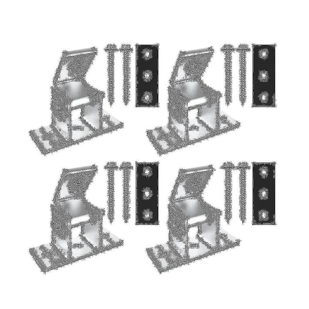 4 Pack Solar Panel Holders, Roof Hooks, 10-60 Attachment Solar Module, Adjustable Pv Module Holder