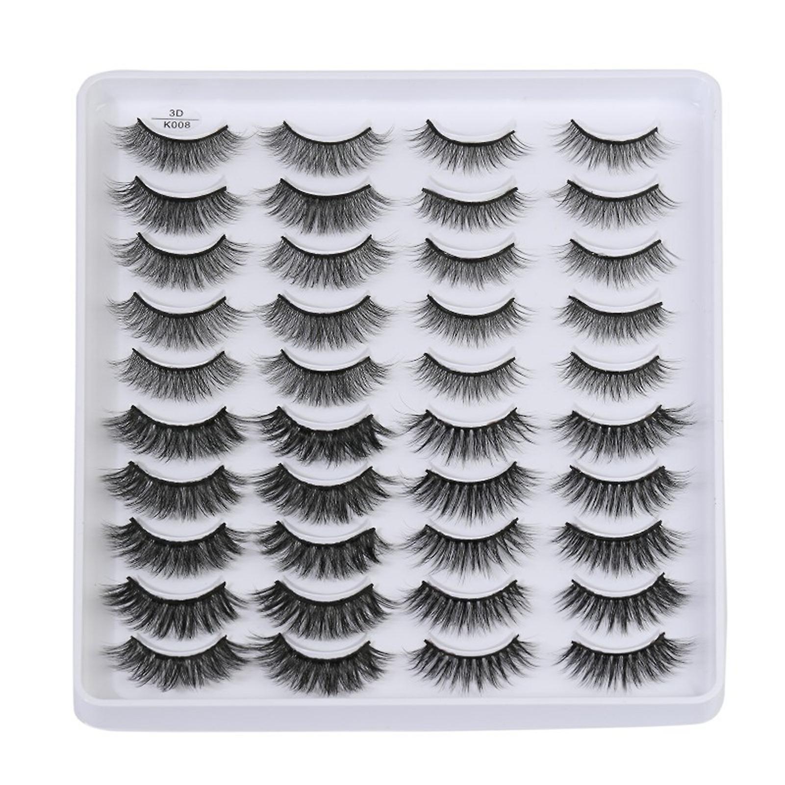 20 Pairs Curl Multi-layers Eyelashes Well Bedded Lengthening Wisps Lashes