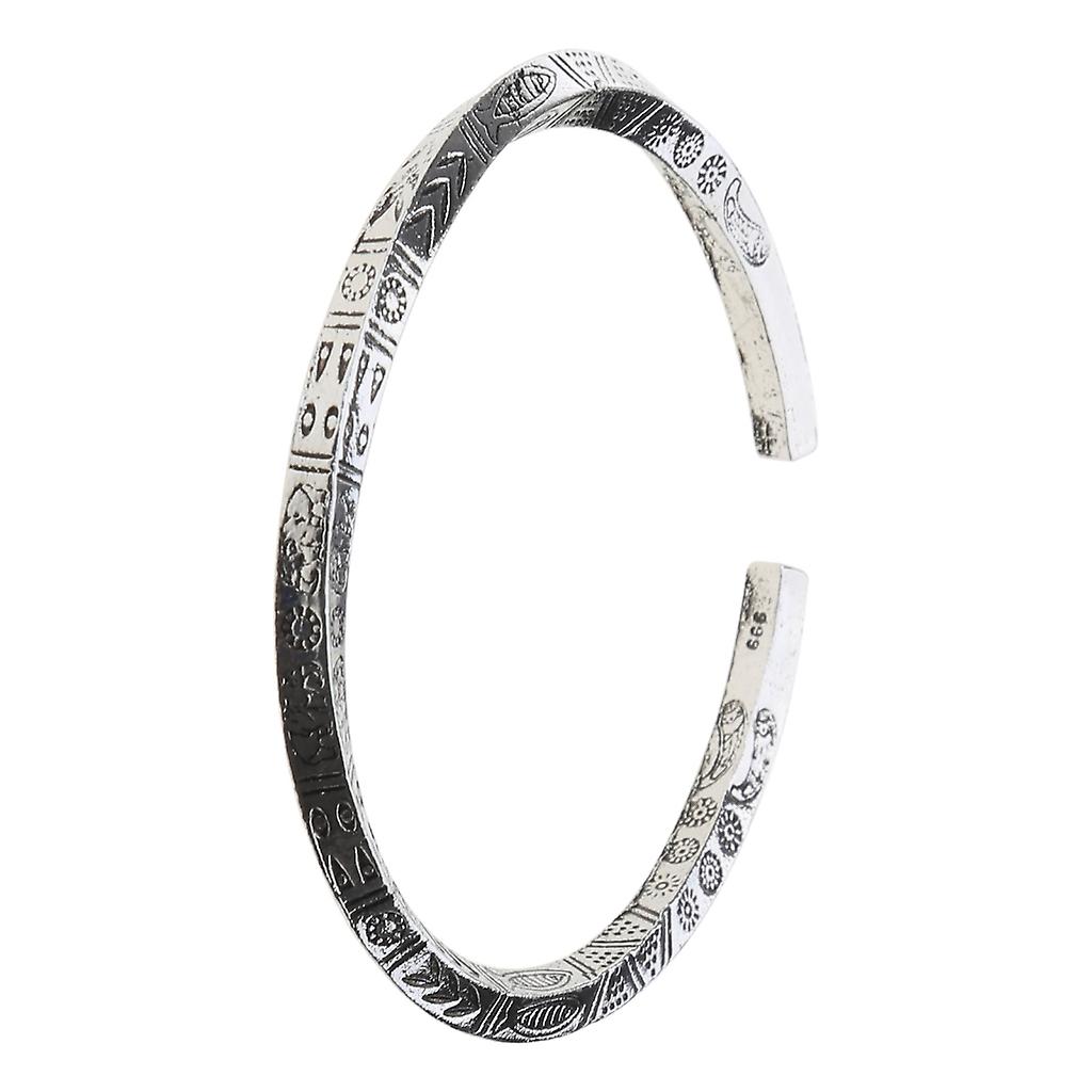 Viking-Bangle Bracelets Simple C-Shaped Open Mobius-Ring Twist Bracelet Cool
