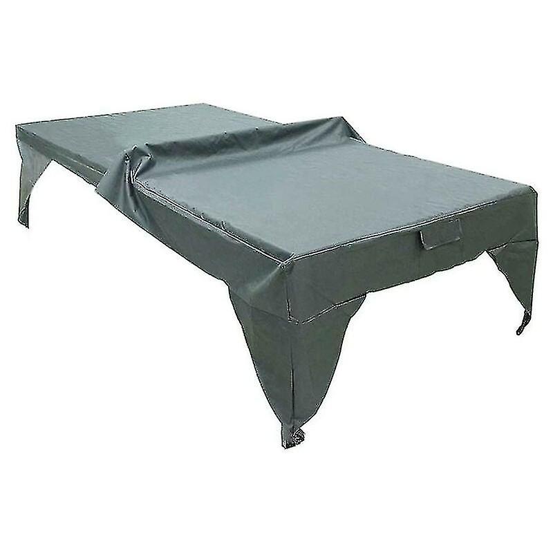 Foldable Dustproof Ping Pong Table Cover For Playground - Convenient For Outdoors - Waterproof - Easy Clean Grey (280 X 153 X 73 Cm