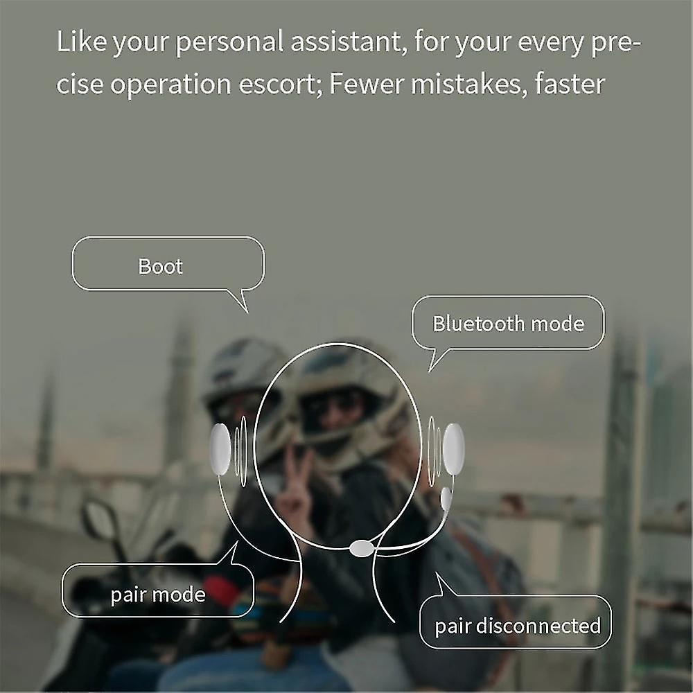 2pcs Bluetooth Intercom Motorcycle Half Helmet Bluetooth Headset for 2 Rider Intercomunicador Wirel