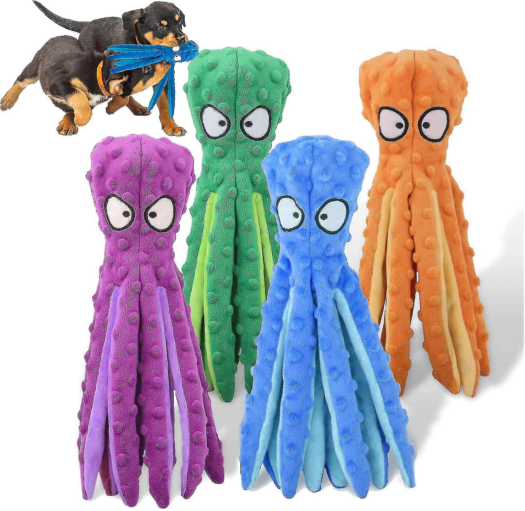 4pcs Pet Sounding Octopus Toy