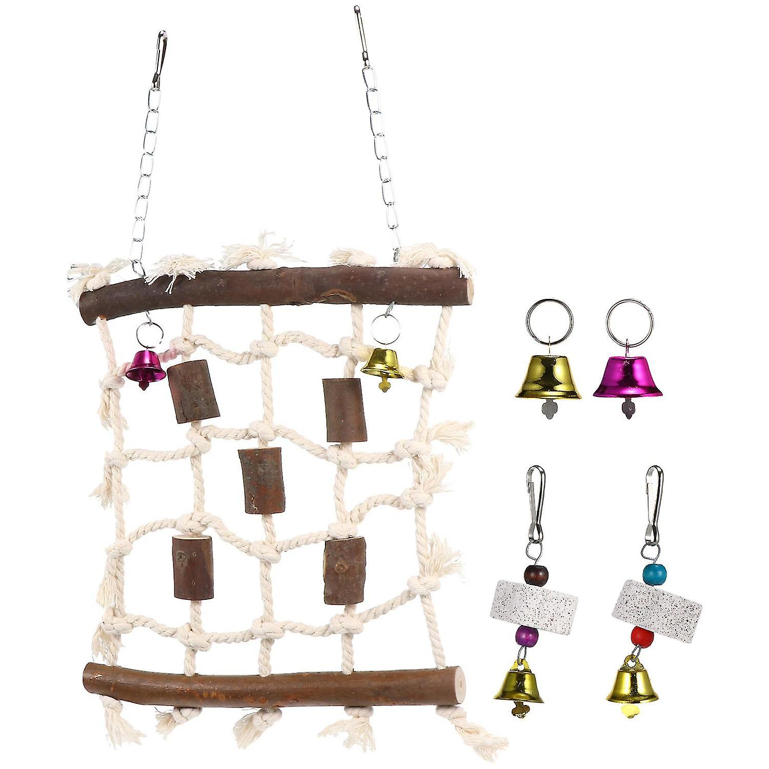 1 Set Parrot Climbing Net Parrot Hammock Parakeet Climbing Mat