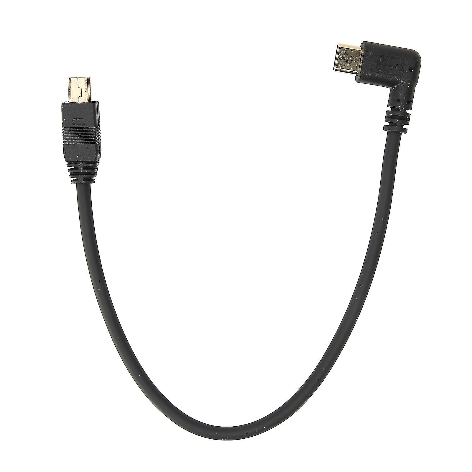 Type C to Mini 5pin Data Cable: Reversible Plug, 0.25m, USB3.1, Charge & Transfer