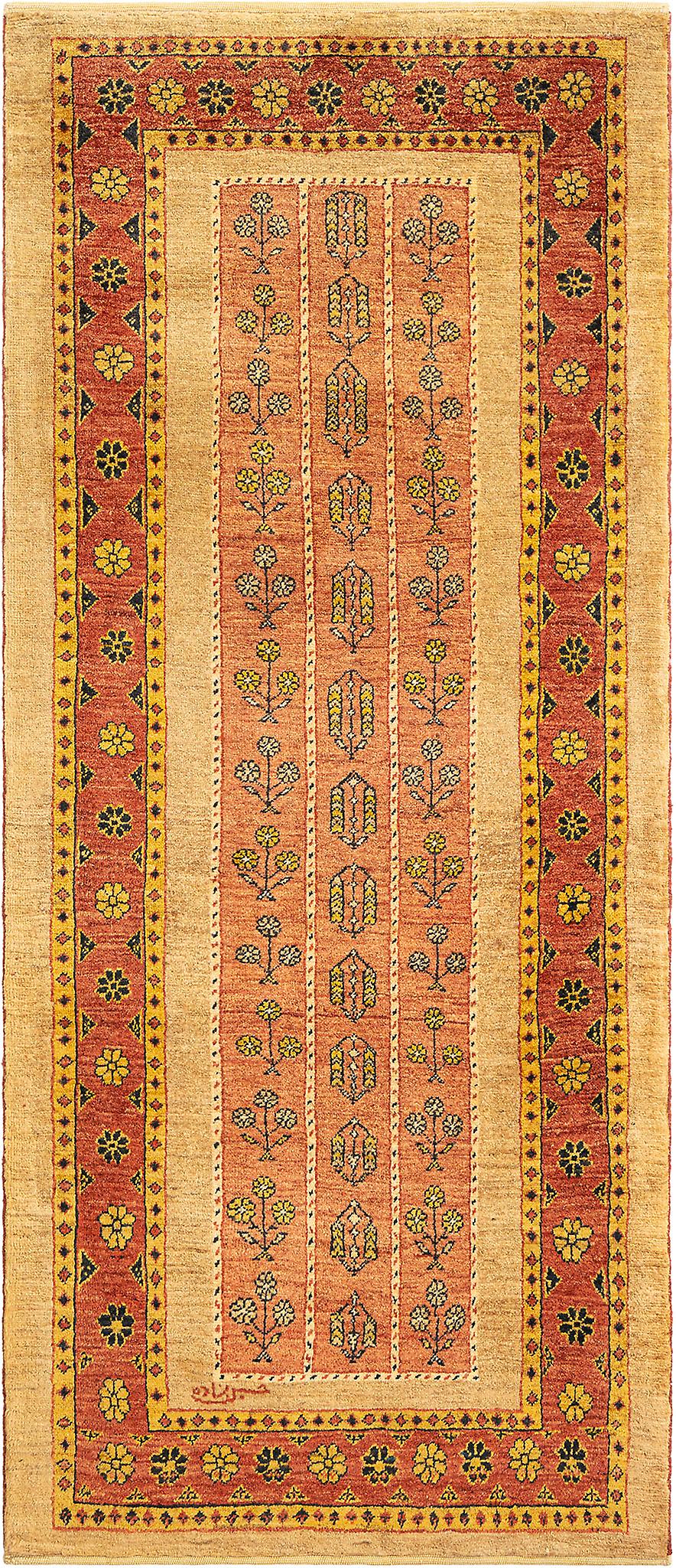 Hadorn Kashkuli 84x196 con Tappeto Marrone Fatto a Mano in Asia Centrale