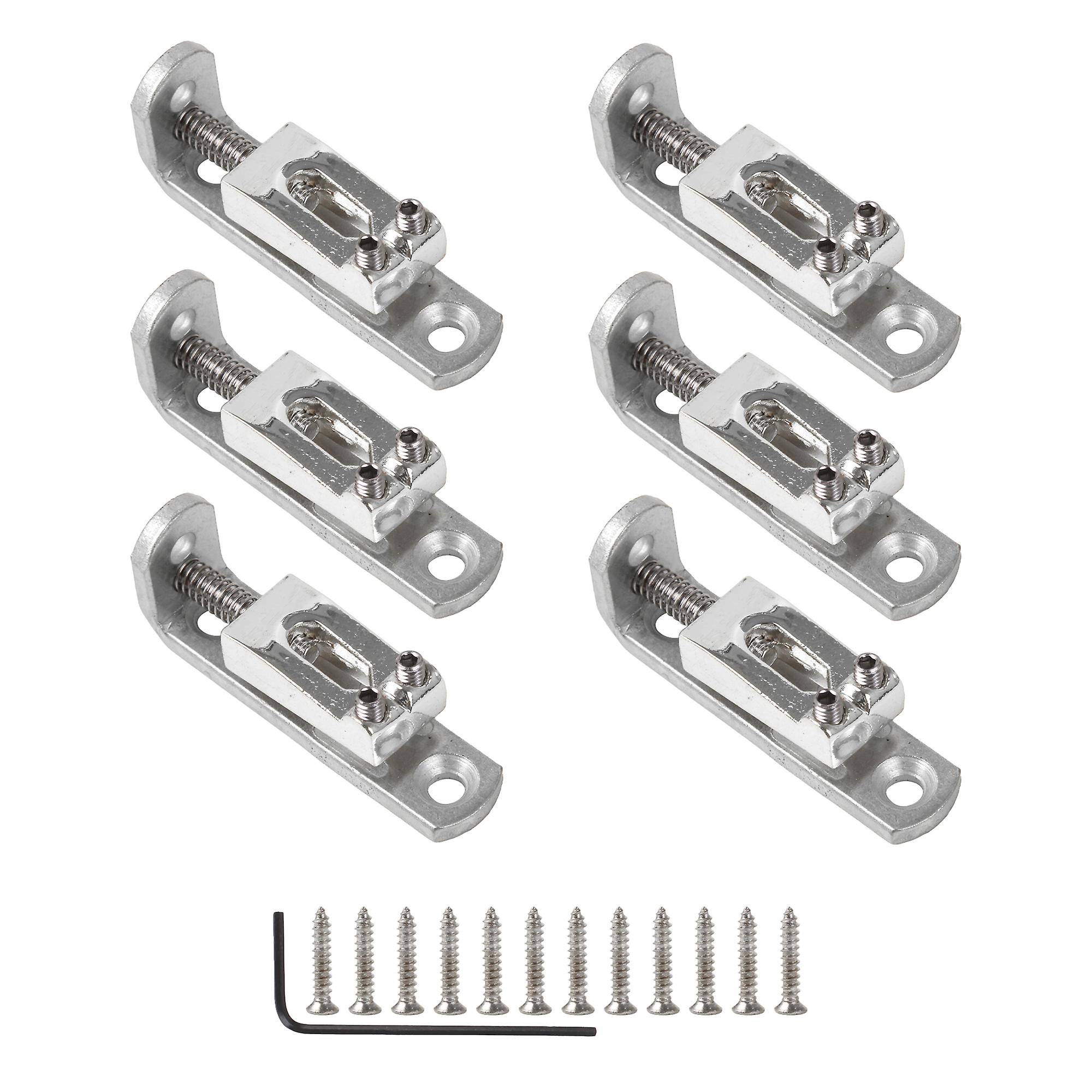 6 Pcs Silver Separate Roller Bridge Tremolo Saddle for Guitar Repair