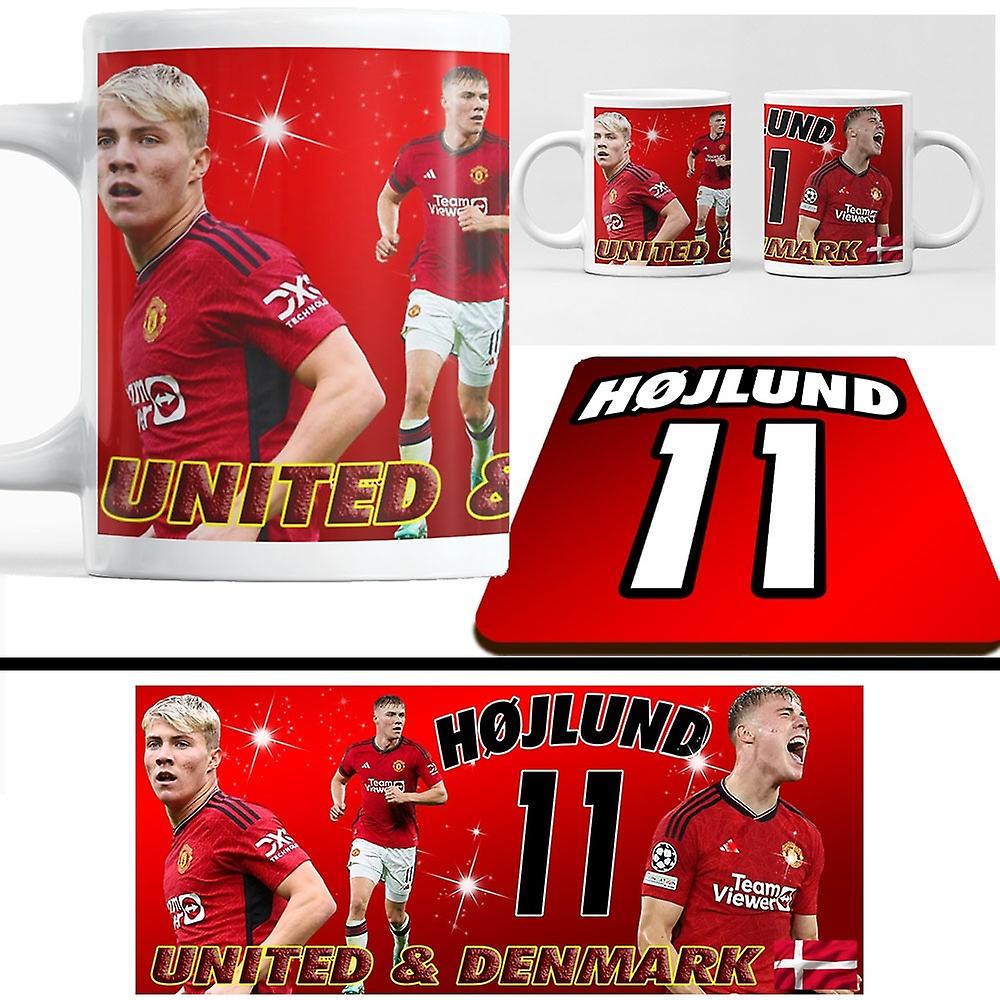  Højlund Mug + Coaster Package - United & Denmark