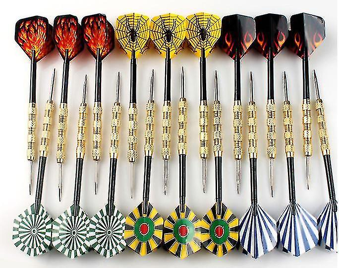 Darts 18pcs Professional Steel Tip Darts With Nice Flights Pack1