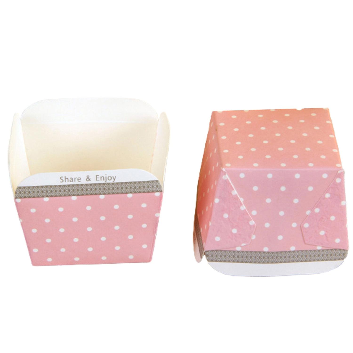 100Pcs Disposable Oven Safe Muffin Cup Square Packaging Paper Various Pattern Wedding Party Cupcake 