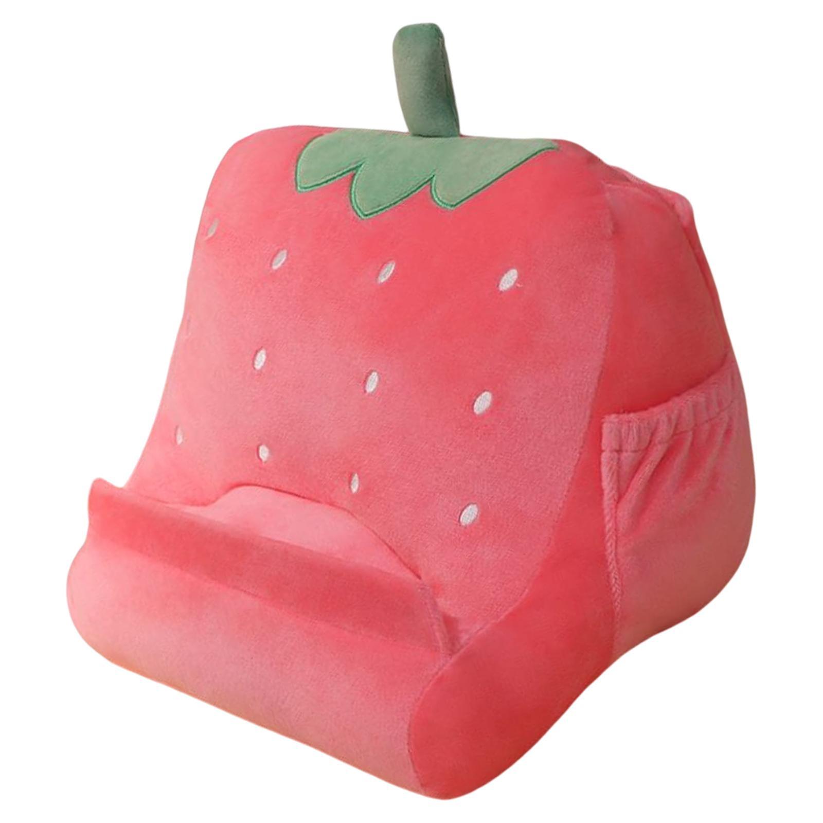Pillow Holder Tablet Stand with Elastic Pockets Desktop Holder for Cookbook Rainbow
