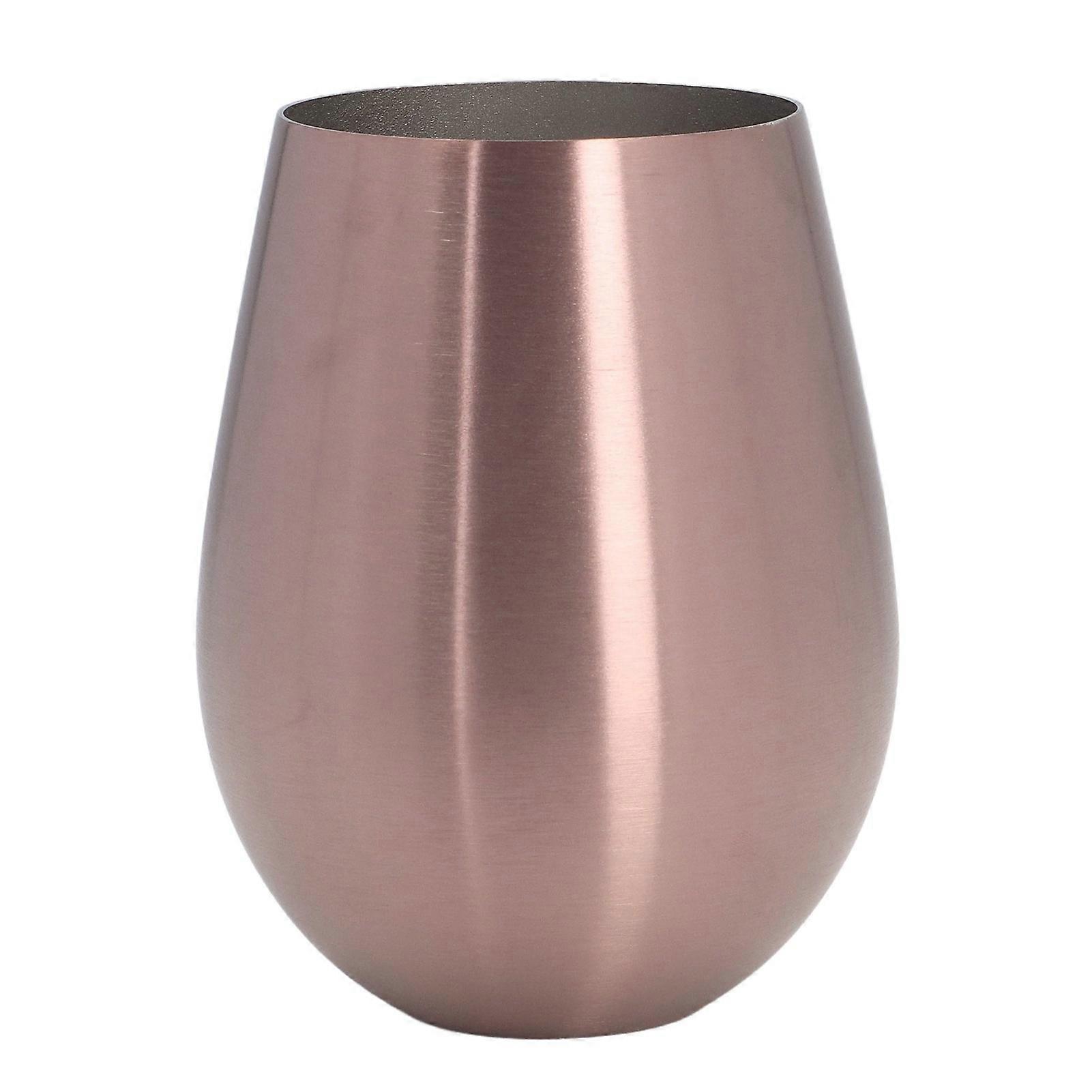 500ml Summer Stainless Steel Drink Cup Rustproof Single Layer Beer Mug for Bar and Dining Rose Gold