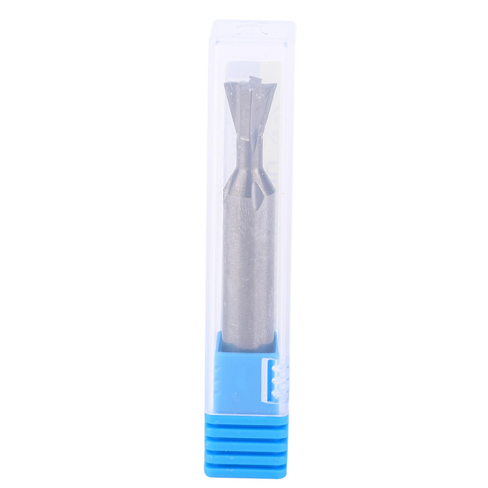 Tungsten Steel V shaped Slot Milling Cutter End Mill Dovetail Cutter D8 x L60 x a75° x φ8