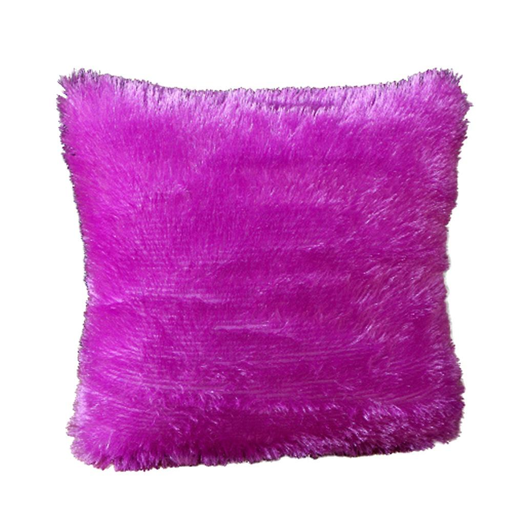 ZHOUBA 43x43cm Soft Plush Throw Pillow Case Cushion Cover Home Sofa Decor Purple