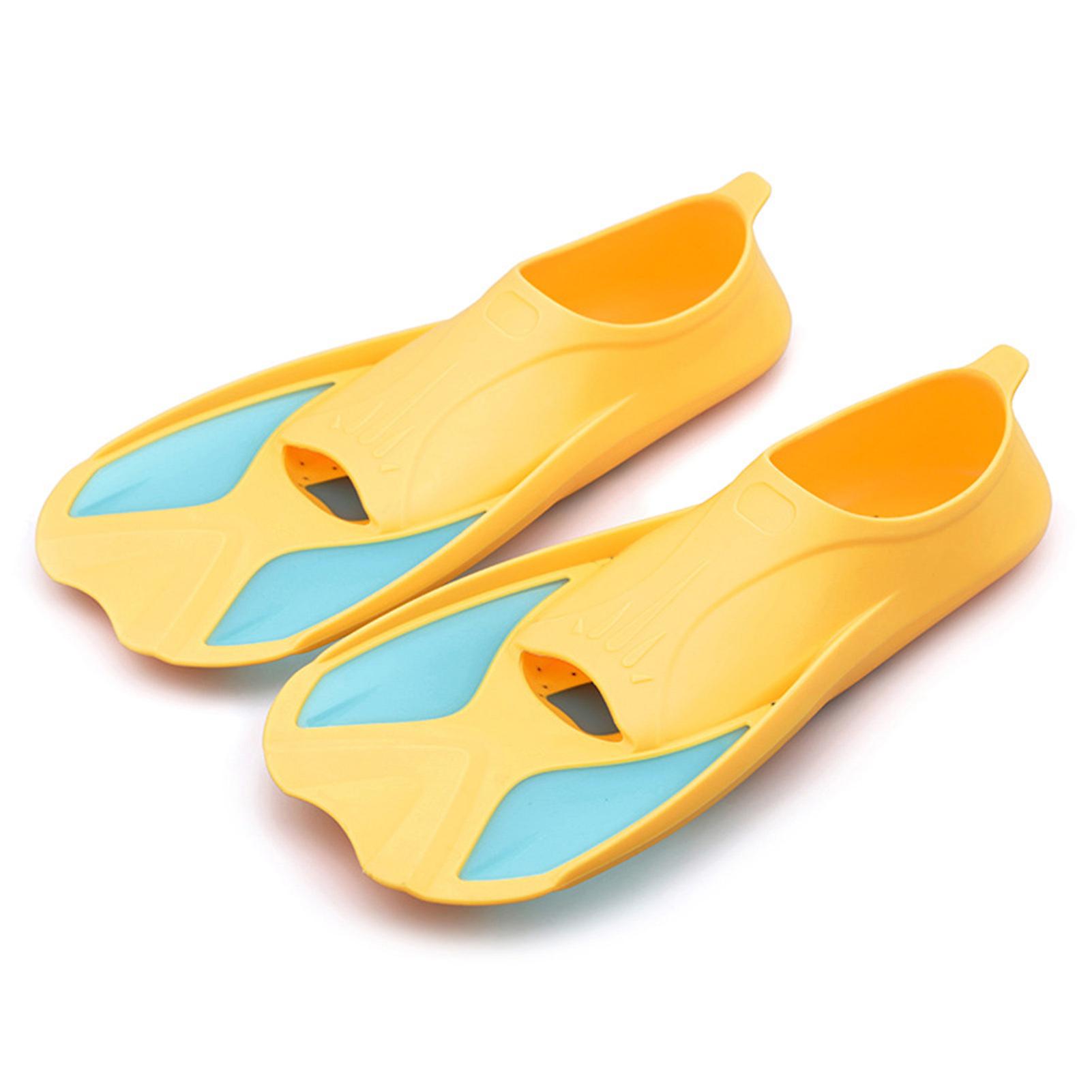 1Pair Barn Simträning Fenor Simfenor Lär dig Simutrustning för pojkar Flickor Gul Ljus Cyan XXXS(32-33)