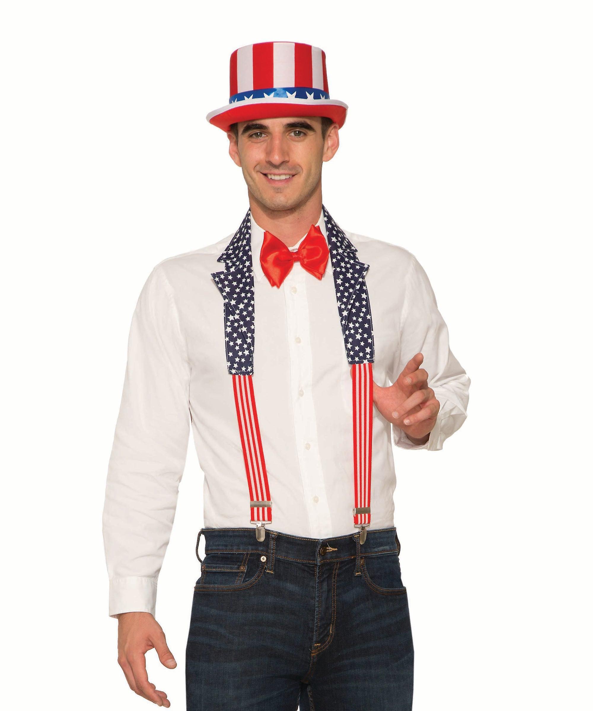 Usa Patriotic Collar + Braces Set X80932