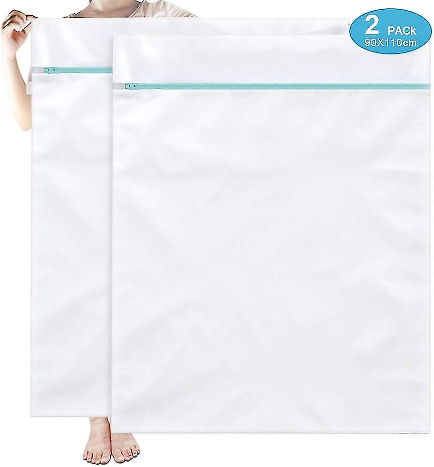 2024,Grand Sac à Linge Filet À Linge XXL 90x110cm 2 Pack Sacs à Linge Filets à Linge Réutilisables avec Fermeture Éclair Large Pour Sacs À Linge Sac À Linge Lavage Machi