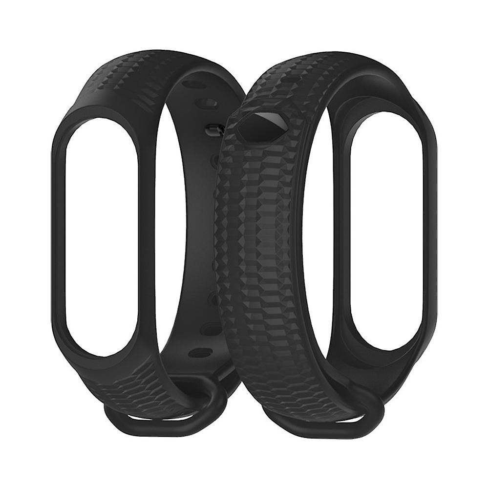 NO.CTRL Grain Soft Adjustable Wrist Strap for Xiaomi Mi Band 3/4 wristlet Korean style Display