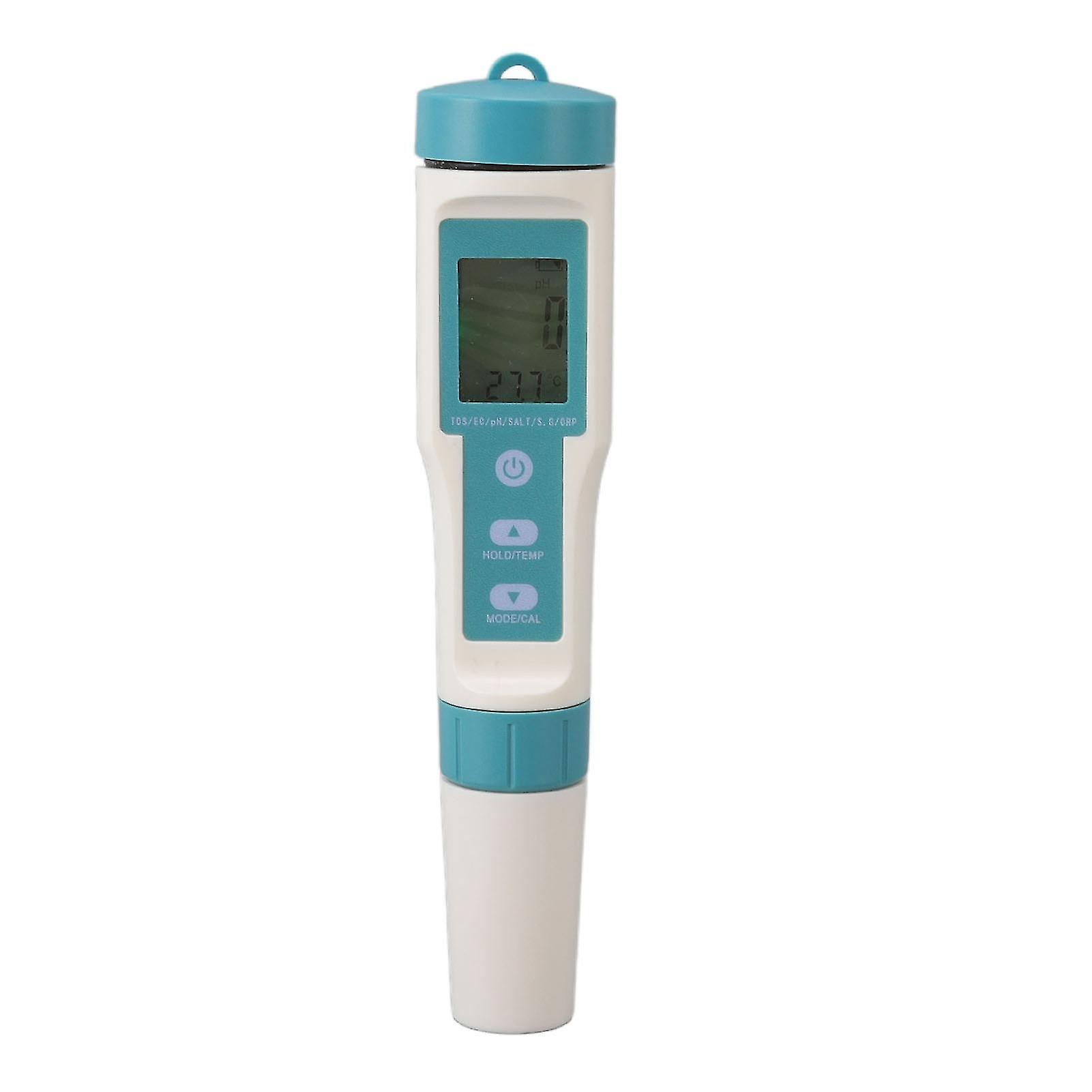 Water Quality Monitor - 7 In 1: Orp, Ph, Ec, Salinity High Accuracy Tester With Lcd Display Backlight For Aquaculture