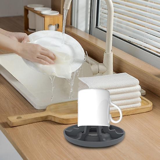 Drying Rack for Water Bottles Cup Drain Rack Silicone Bottle Dryer Rack Stable Base Design Faster Drying Rack Multi-functional Cup Drainer