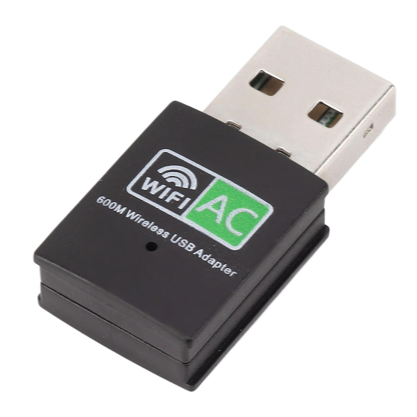 USB WiFi Adapter for PC 600M 5GHz 2.4GHz Wireless Dongle Dual Band Plug and Play WiFi Wireless Transceiver Adapter for Laptop