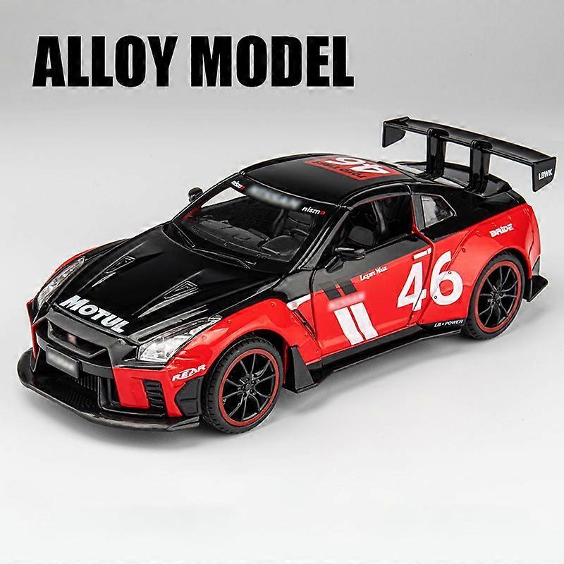 1:24日産スカイラインアレスGTR R35ダイキャストおもちゃ車両金属おもちゃ車モデルハイシミュレーションプルバックコレクション子供のおもちゃ