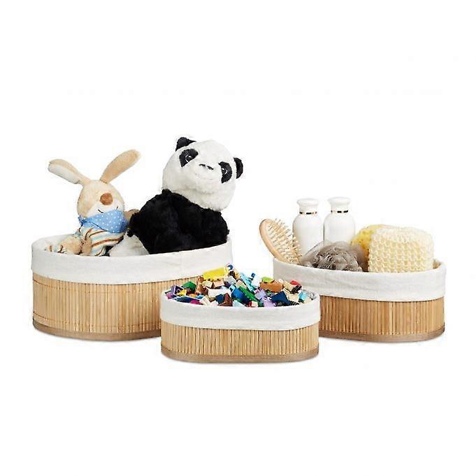 Bamboo shelf basket in three parts