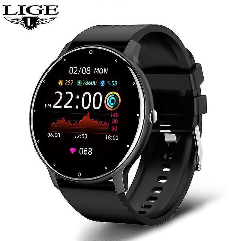 Lige 2023 New Smart Watch Men Full Touch Screen Sport Fitness Watch Ip67 Waterproof Bluetooth For Android Ios Smartwatch Men+box