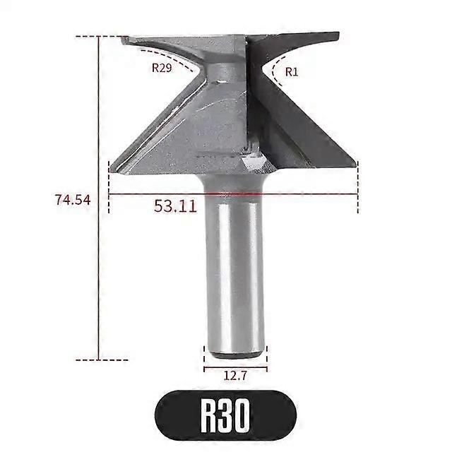 R18/r30 1/2-inch shank ביט נגרות חליל כפול נתב חליל חותך Milg עבור עץ כלי יד כלי נגרות